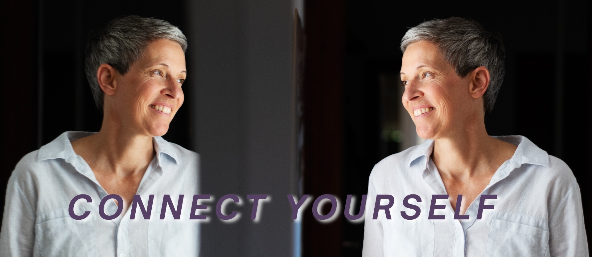 Porträt von Doris Hönig mit dem Schriftzug Connect Yourself