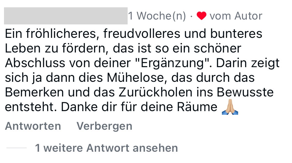Instagram-Feedback auf meine Räume